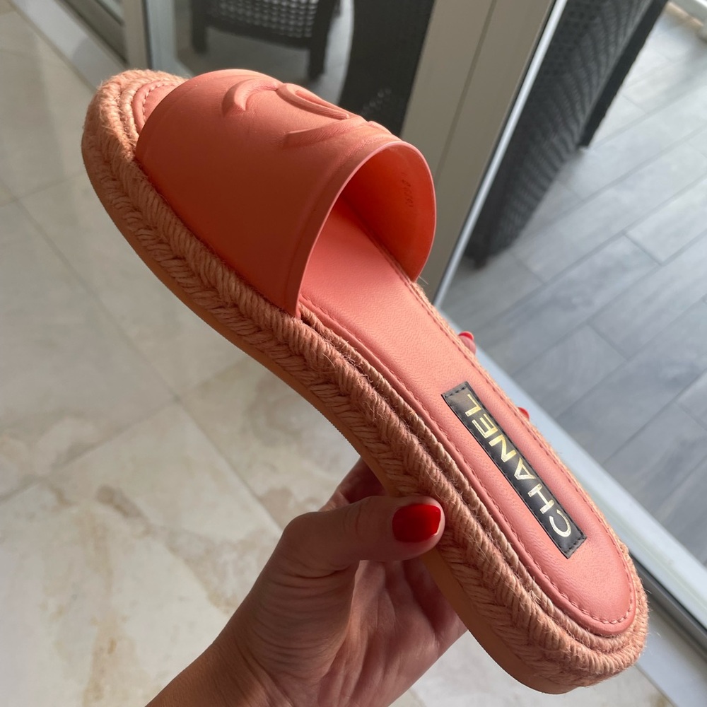 Chanel - Espadrilles - Mule - Light Orange - 39 (9) - Picture 5 of 9
